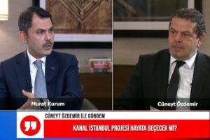 Murat Kurum’a Cüneyt Özdemir’den ‘Kanal İstanbul’ sorusu! “Siz ‘Sayın Cumhurbaşkanım bizim başka önceliklerimiz var’ der misiniz?”